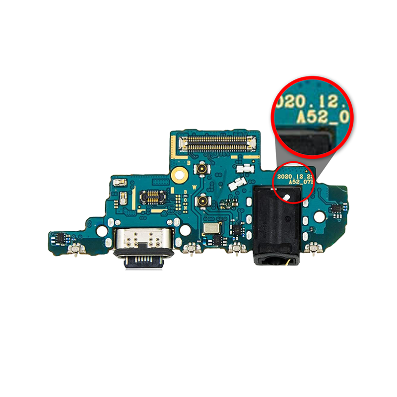 Charging Port Board with Headphone jack Replacement for Galaxy A52 5G A525