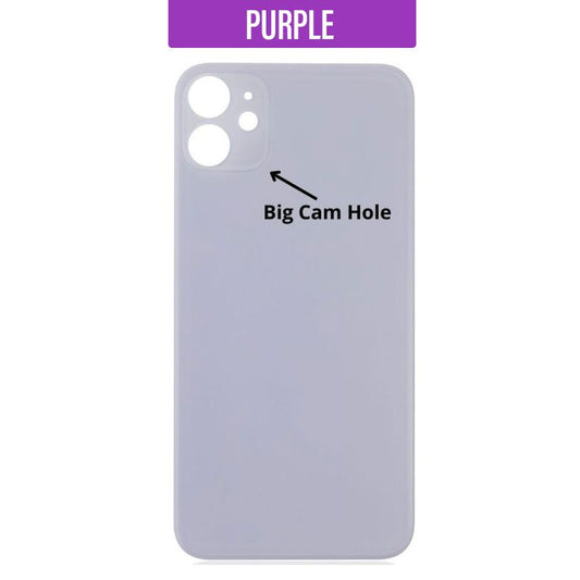 iPhone 11 Back Glass Cover (Big Camera Hole) - Purple