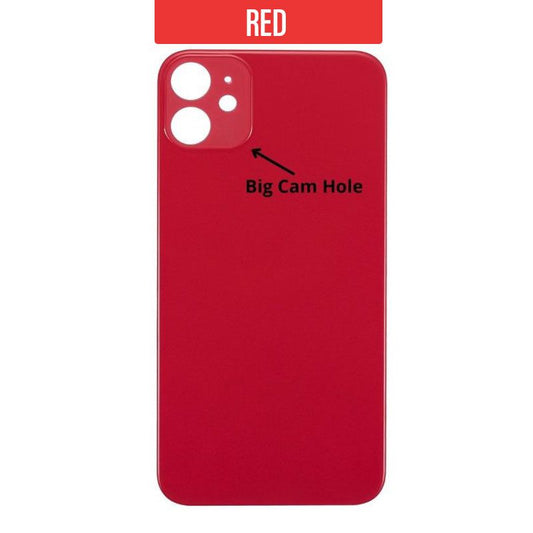 iPhone 11 Back Glass Cover (Big Camera Hole) - Red