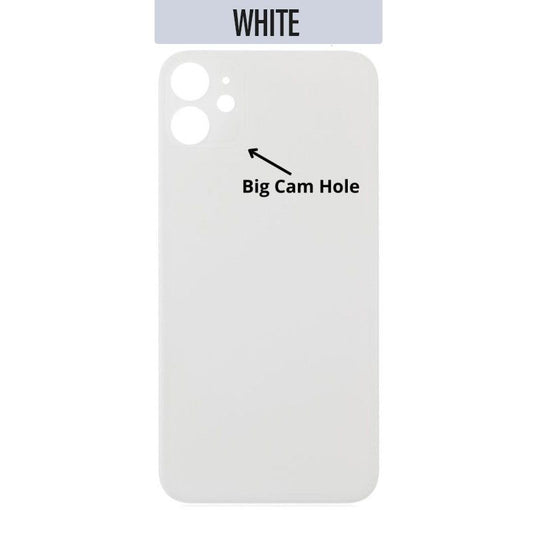iPhone 11 Back Glass Cover (Big Camera Hole) - White