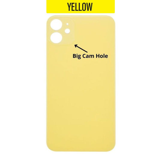 iPhone 11 Back Glass Cover (Big Camera Hole) - Yellow
