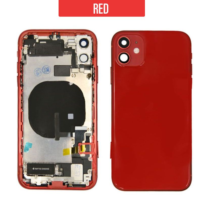 iPhone 11 Back Housing With Small Parts - Red