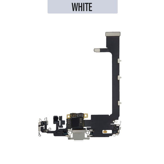 iPhone 11 Pro Max Charging Port Flex with Small IC - White
