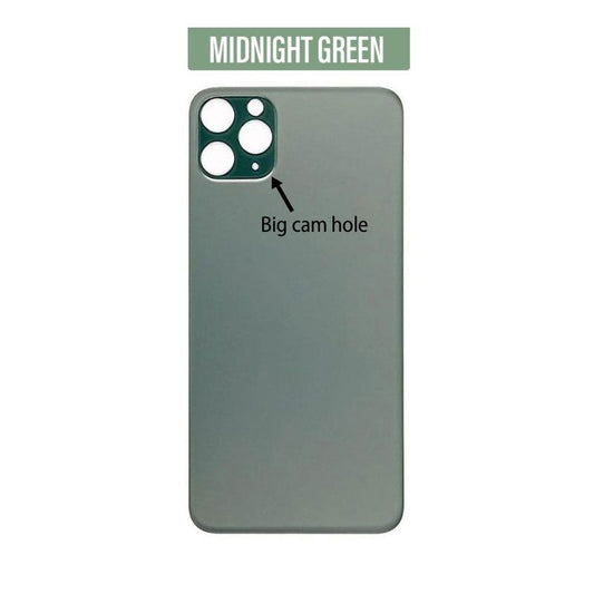 iPhone 11 Pro Max Back Glass Cover (Big Camera Hole) - Midnight Green