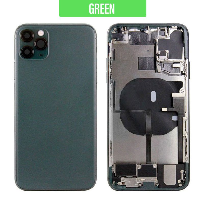 iPhone 11 Pro Max Back Housing With Small Parts - Midnight Green