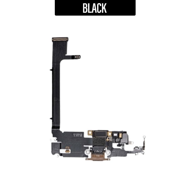 iPhone 11 Pro Max Charging Port Flex (No IC) - Black