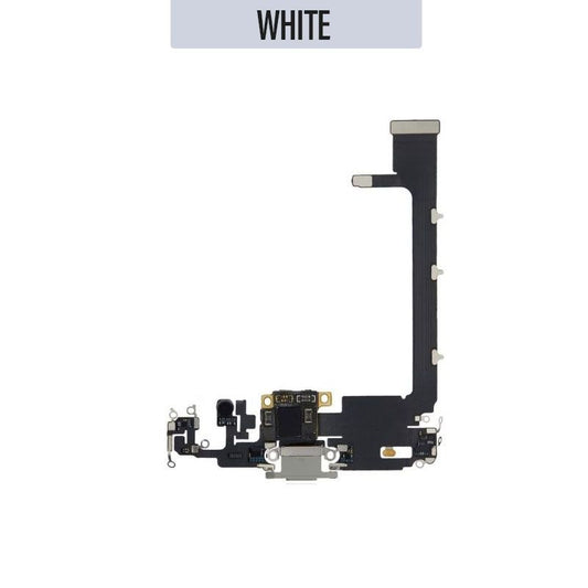 iPhone 11 Pro Max Charging Port Flex (No IC) - White