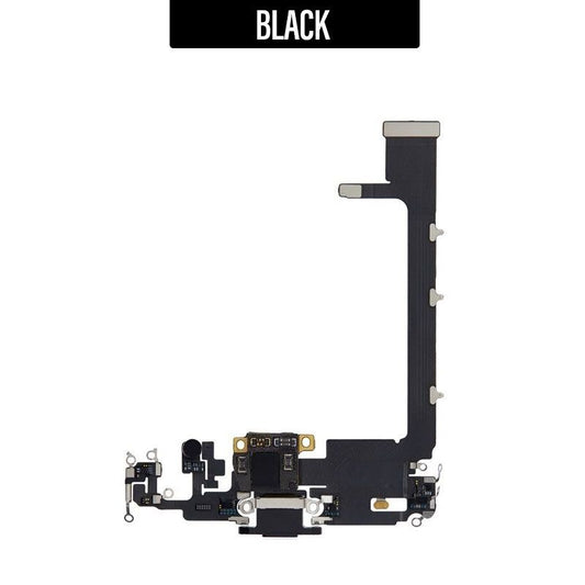 iPhone 11 Pro Max Charging Port Flex with Small IC - Black