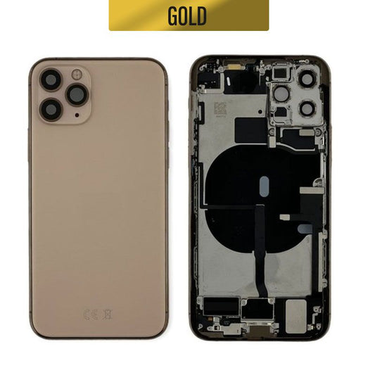 iPhone 11 Pro Back Housing With Small Parts - Gold