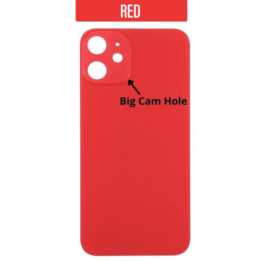 iPhone 12 Mini Back Glass Cover (Big Camera Hole) - Red