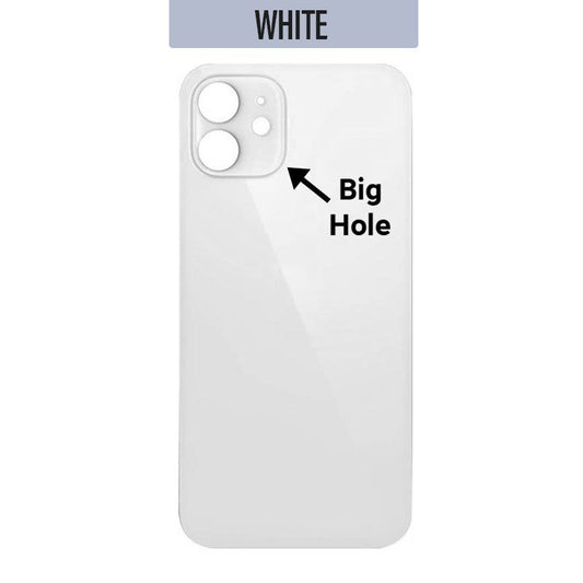 iPhone 12 Mini Back Glass Cover (Big Camera Hole) - White