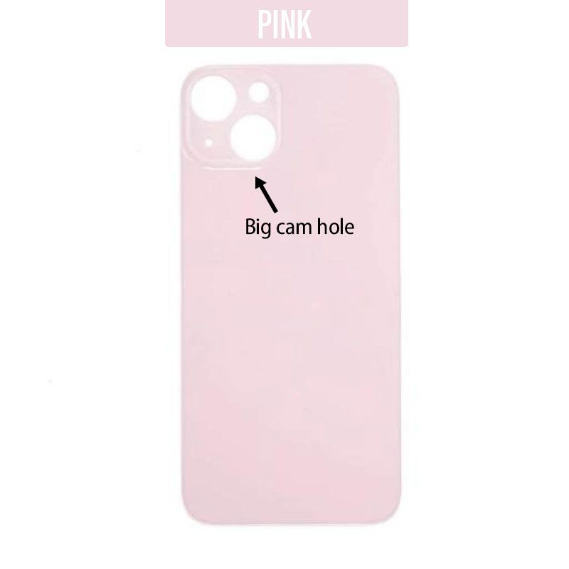 iPhone 13 Back Glass Cover (Big Camera Hole) - Pink