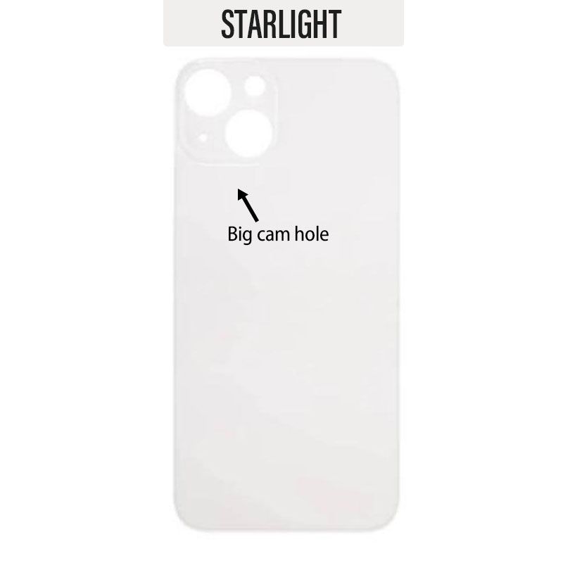 iPhone 13 Back Glass Cover (Big Camera Hole) - Starlight