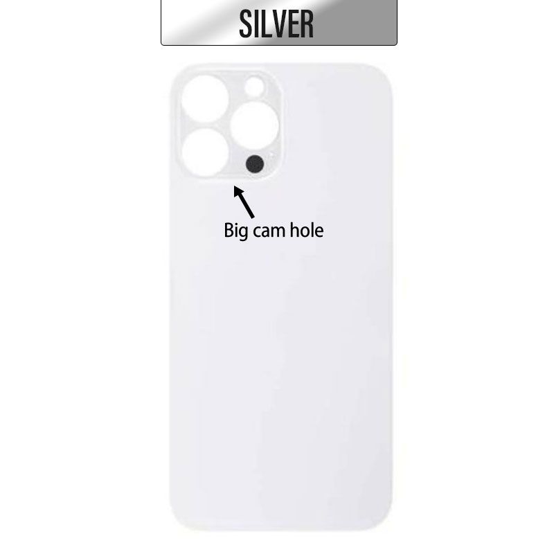iPhone 13 Pro Back Glass Cover (Big Camera Hole) - Silver