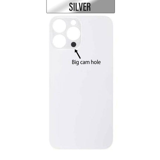 iPhone 13 Pro Max Back Glass Cover (Big Camera Hole) - Silver