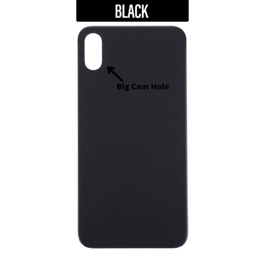 iPhone XS Max Back Glass Cover (Big Camera Hole) - Black