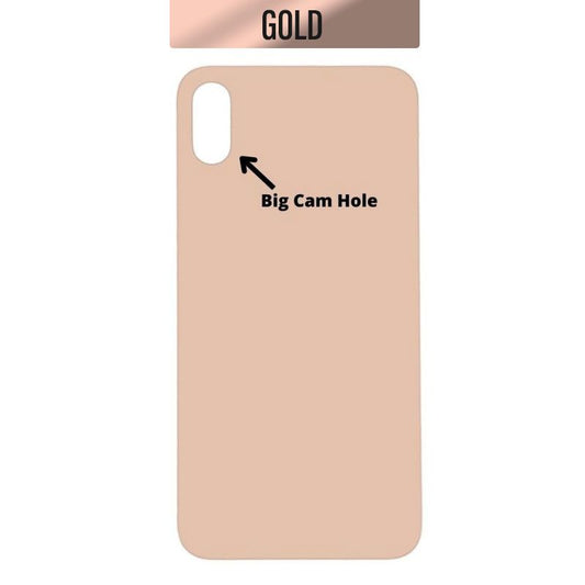 iPhone XS Max Back Glass Cover (Big Camera Hole) - Gold