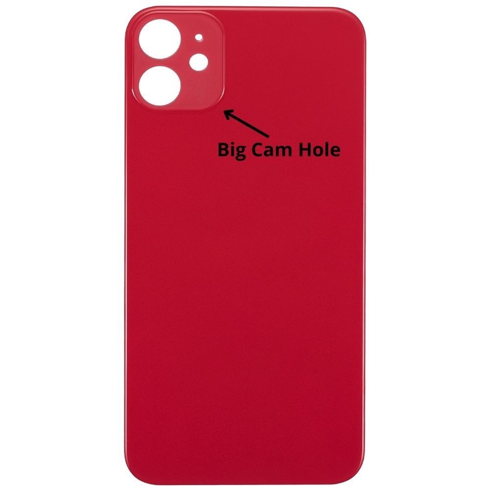iPhone 11 Back Glass Cover (Big Camera Hole) - Red