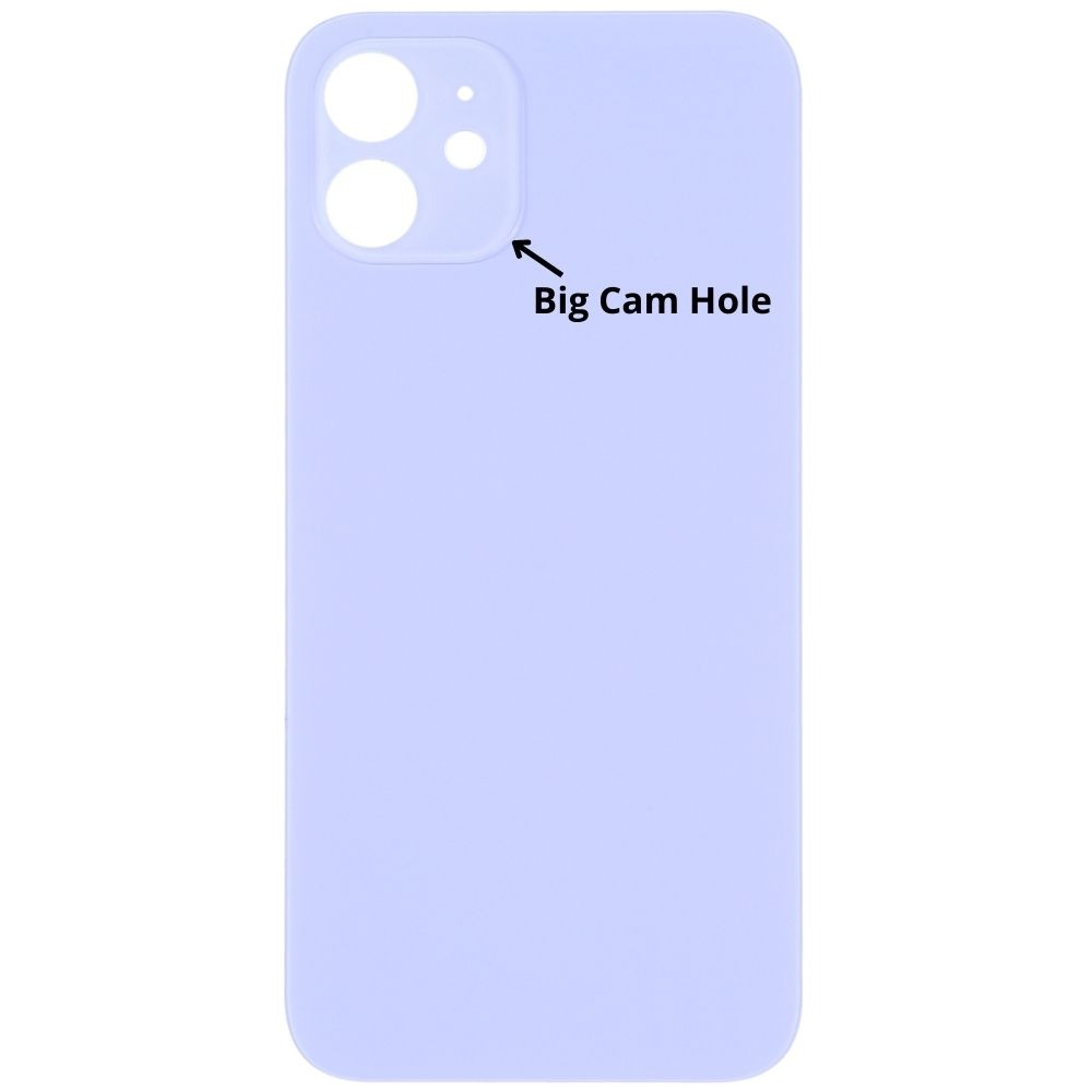 iPhone 12 Back Glass Cover (Big Camera Hole) - Purple