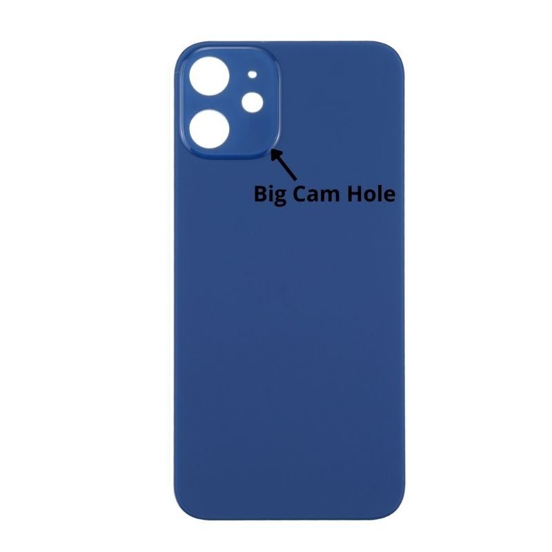 iPhone 12 Back Glass Cover (Big Camera Hole) - Blue
