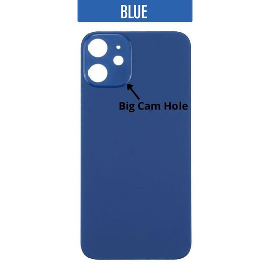 iPhone 12 Mini Back Glass Cover (Big Camera Hole) - Blue