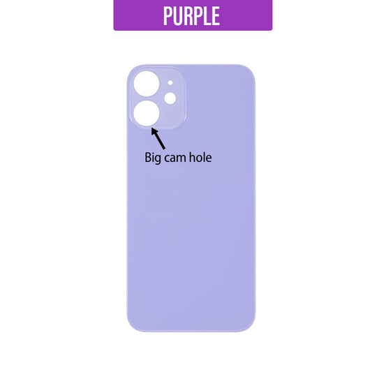 iPhone 12 Mini Back Glass Cover (Big Camera Hole) - Purple