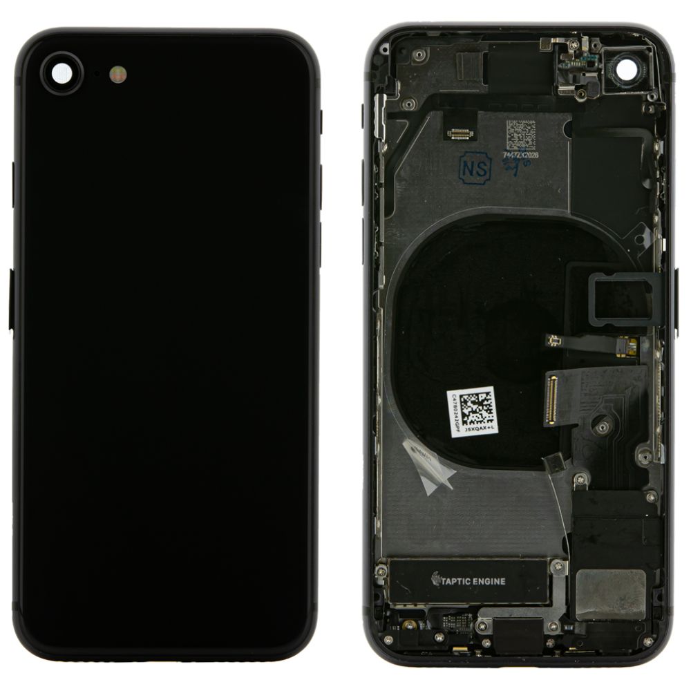 Back Housing with Small Parts For iPhone 8 - Black