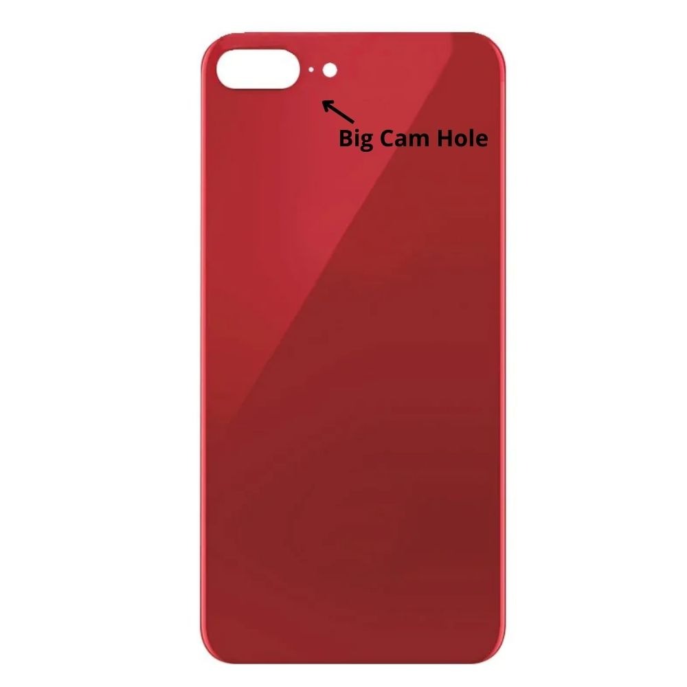 Back Glass Cover (Big Camera Hole) For iPhone 8 Plus - Red
