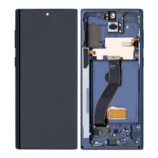LCD Digitizer Screen Assembly  with Frame Service Pack for Galaxy Note 10 N970 - Aura Glow