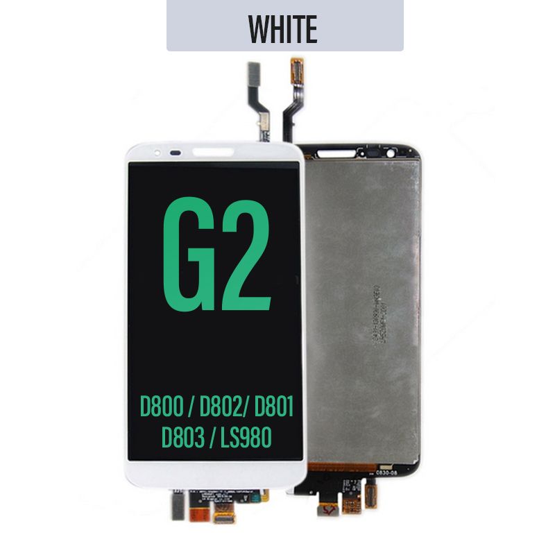 LCD Touch Screen Assembly For LG G2 - White