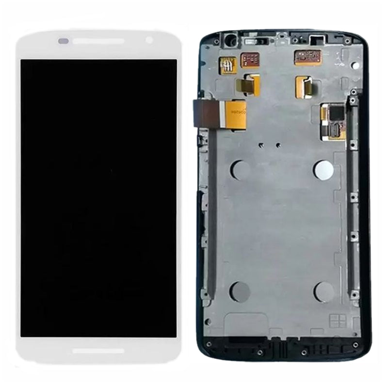 Motorola Moto X Play LCD Digitizer Assembly Frame- White