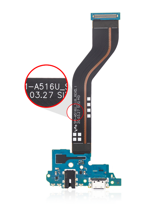Charging Port Board with Headphone jack Replacement for Galaxy A51 5G (A516 / 2020) (North American Version, FLEX # A516U)