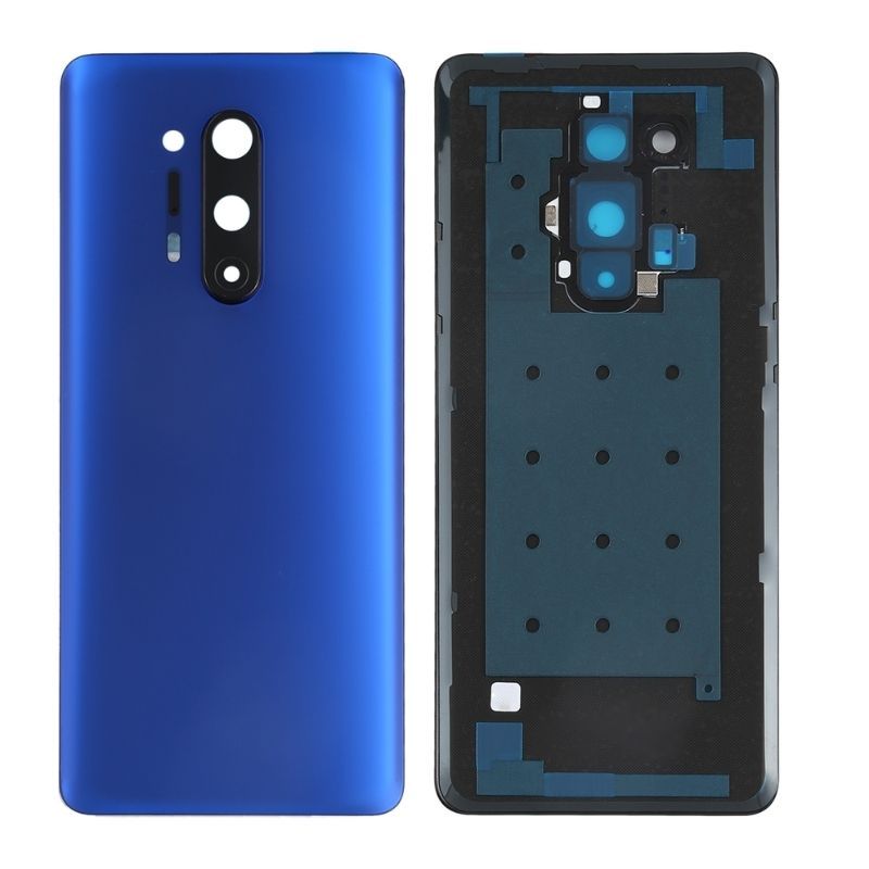 Back Glass Cover with Camera Lens For OnePlus 8 Pro - Ultramarine Blue