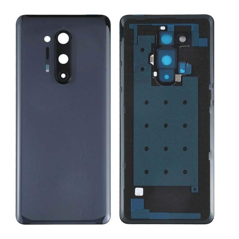 Back Glass Cover with Camera Lens For OnePlus 8 Pro - Onyx Black