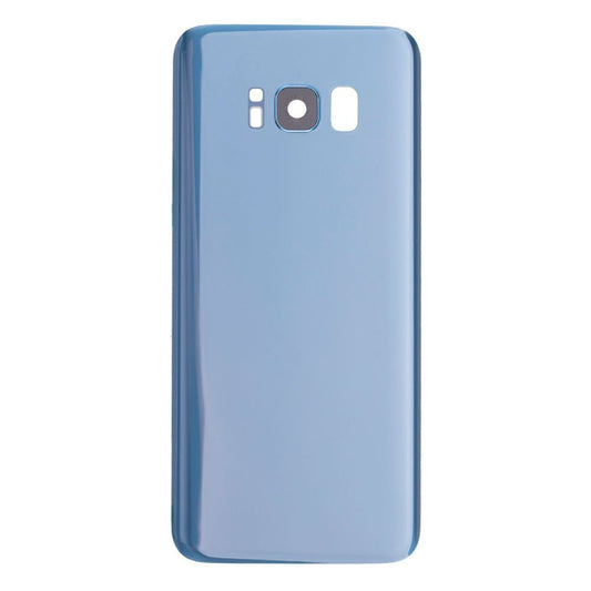 Back Battery Cover Glass Replacement with camera lens Galaxy S8 G950 - Coral Blue