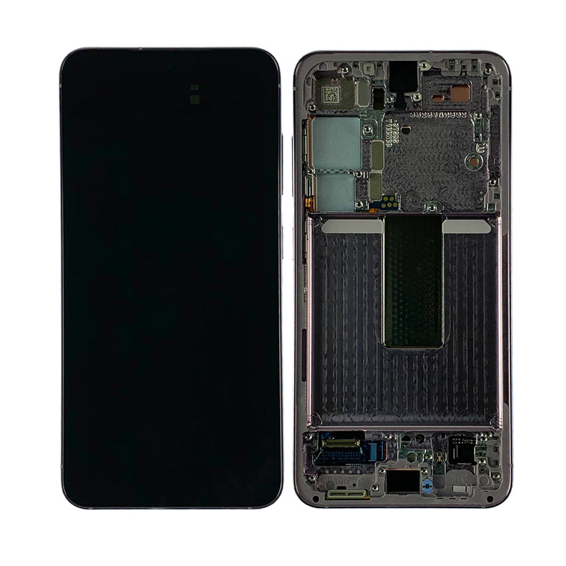 LCD Digitizer Screen Assembly with Frame Service Pack Replacement for Galaxy S23 S911 - Lavender