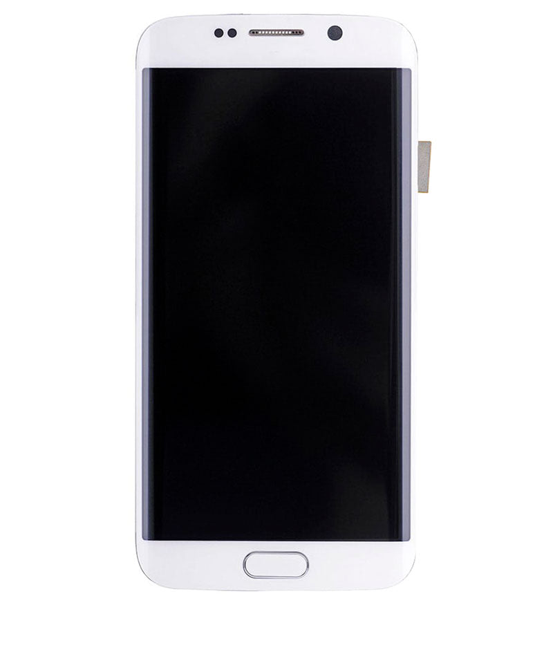 Original LCD Digitizer Screen Assembly with Frame for Galaxy S6 Edge G925 - White