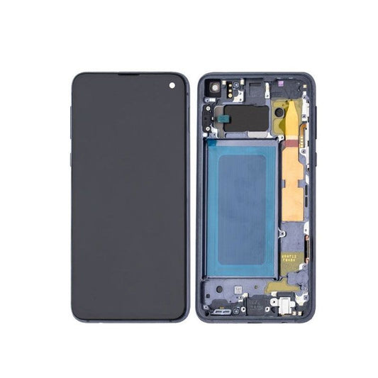 LCD Digitizer Screen Assembly with Frame Service Pack for Galaxy S10E G970 - Prism Black