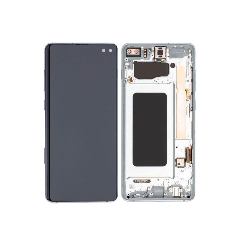 LCD Digitizer Screen Assembly with Frame Service Pack for Galaxy S10 Plus G975 - Prism Green