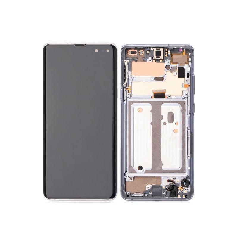 LCD Digitizer Screen Assembly with Frame Service Pack for Galaxy S10 5G G977 - Majestic Black