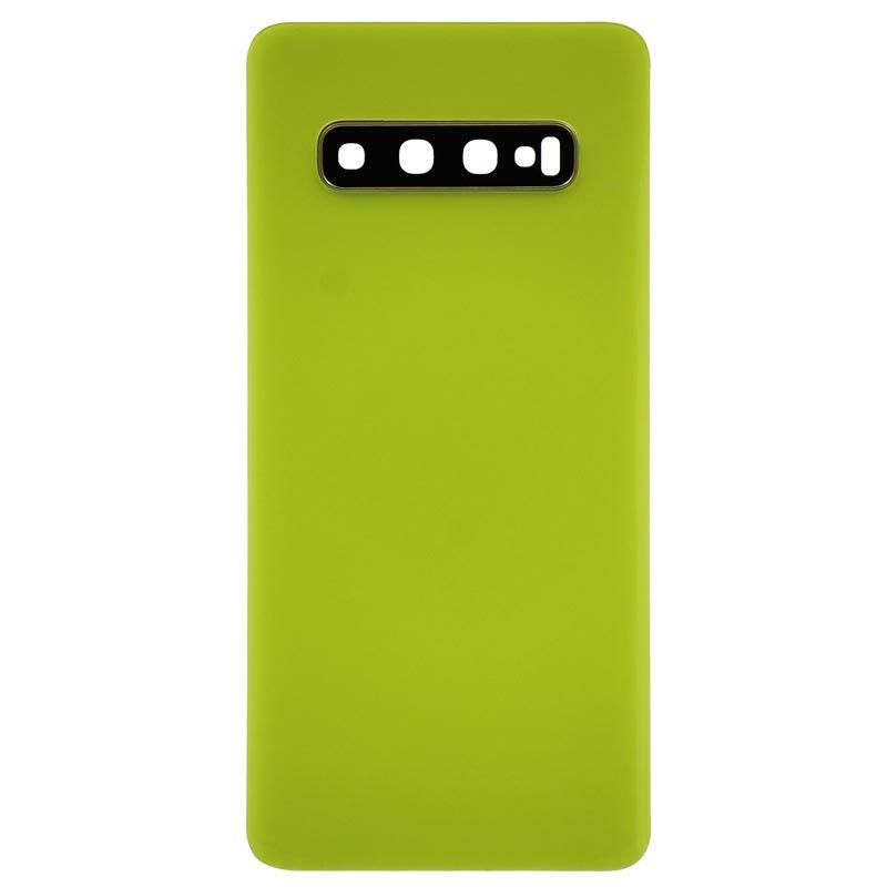 Back Battery Cover Glass Replacement With Camera Lens For Galaxy S10 G973 - Canary Yellow