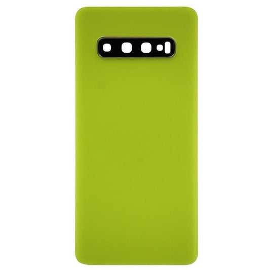 Back Battery Cover Glass Replacement With Camera Lens For Galaxy S10 G973 - Canary Yellow