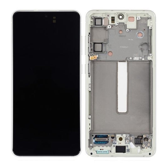 LCD Digitizer Screen Assembly with Frame Service Pack Replacement for Galaxy S21 FE G990 - Olive
