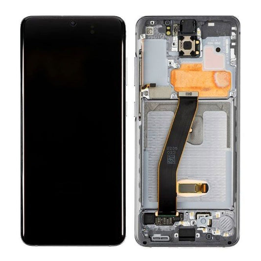 LCD Digitizer Screen Assembly with Frame Service Pack for Galaxy S20/ S20 5G G981 -Cosmic Grey