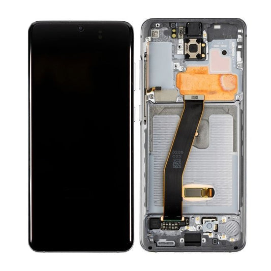 OLED LCD Digitizer Screen Assembly with Frame Replacement for Galaxy S20/ S20 5G G981 - Cosmic Grey
