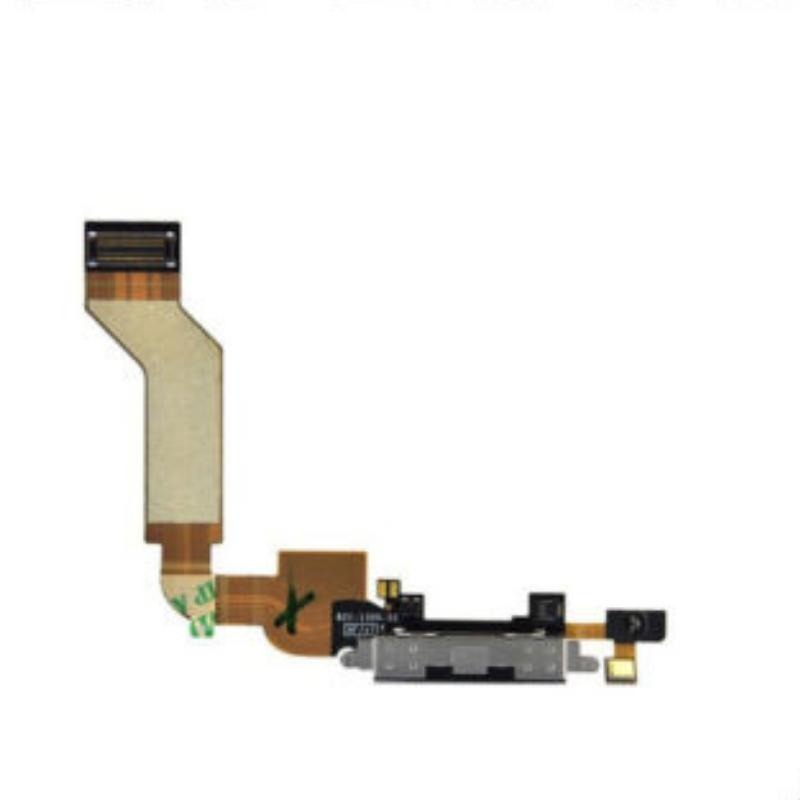 Charging Port Flex Cable with Mic For iPhone 4S - Black