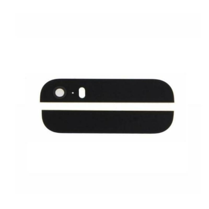 Upper Lower Glass for Back Cover For iPhone 5 - Black
