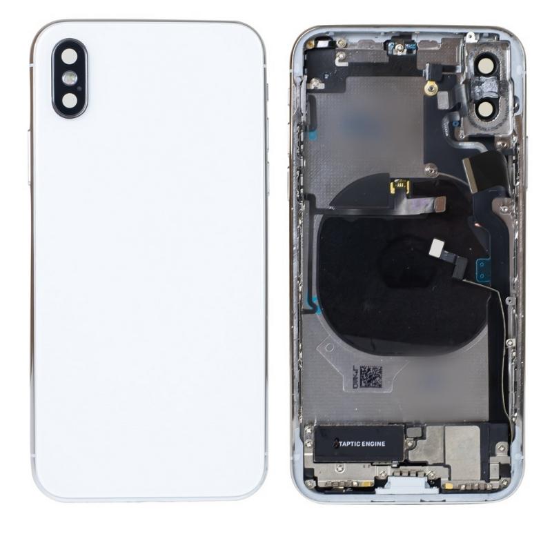 Back Housing with Small Parts For iPhone X - White