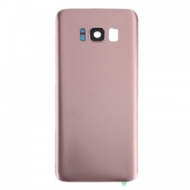 Back Battery Cover Glass Replacement with camera lens For Galaxy S8 G950 - Rose Pink