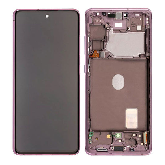 LCD Digitizer Screen Assembly with Frame Service Pack Replacement for Galaxy S20 FE G780-G781 - Cloud Lavender